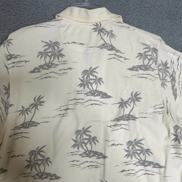 Catalina Island Wear Shirt Mens Medium Cream Palm Tree Polo‎ Beach Cruise - Picture 9 of 12